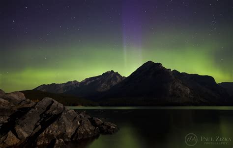 Aurora Over Banff National Park Canada Northern Lights Awsome