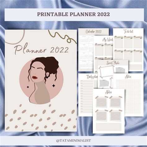 PRINTABLE PDF PLANNER 2022 PASTEL NUDE PLANNER DIGITAL Shopee