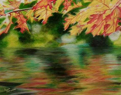 Bright Autumn Leaves Reflecting Domanski Studio