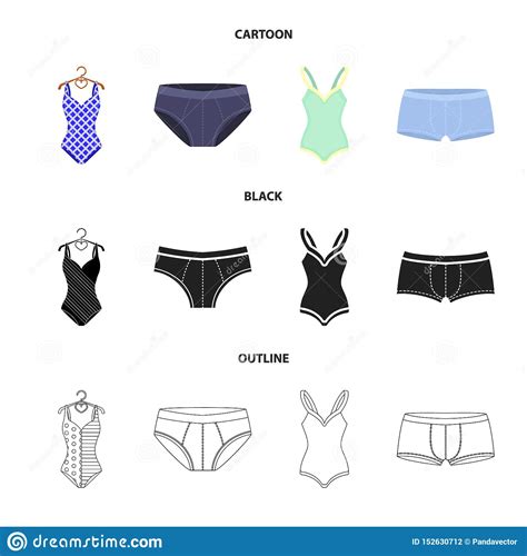 Isolated Object Of Bikini And Fashion Icon Collection Of Bikini And Swimsuit Vector Icon For