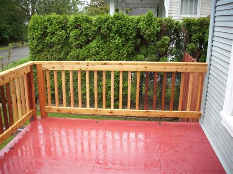 Cedar Hand Rail Cedar Railing For Concrete Porch Deck Masters Llc