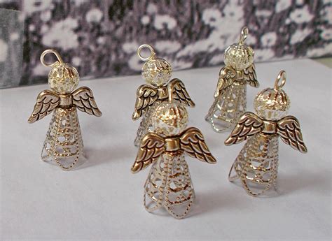 Up to 15 sets 15 clips. 5 Silver Angel Miniature Ornaments, 5 Piece Set, Silver ...