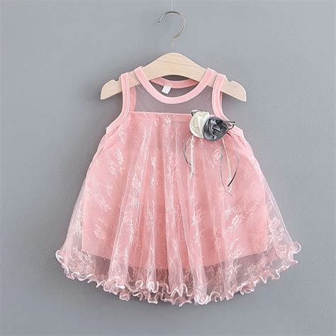 Dresses Summer 2021 Toddler Baby Kids Girl Sleeveless Tulle Flowers