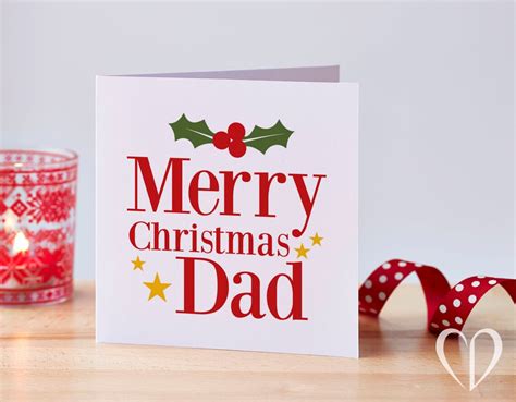 Merry Christmas Dad Card Etsy