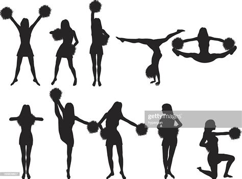 Cheerleader Silhouette Collection High Res Vector Graphic Getty Images