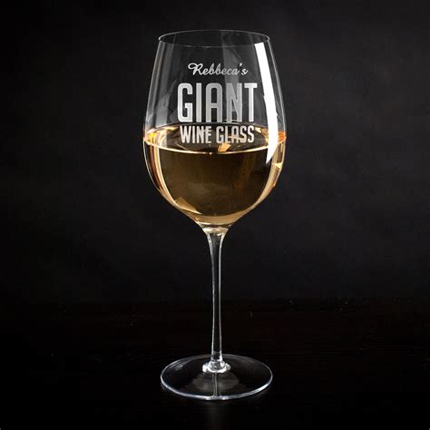 Engraved Giant Wine Glass For Her A Great T For A Wine Lover Uk