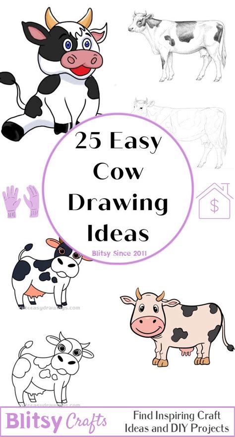 25 Easy Cow Drawing Ideas How To Draw A Cow Blitsy