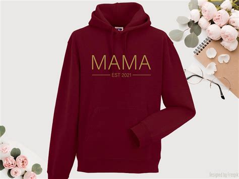 Personalised Mama Established Hoodie Custom Mom Sweatshirt Etsy