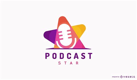 Flat Colorful Podcast Logo Design Vector Download