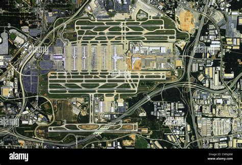 Aerial Photo Map Hartsfield Jackson Atlanta International Airport Stock