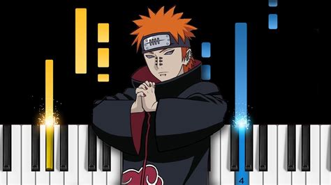 Naruto Shippuden Girei Pains Theme Easy Piano Tutorial Youtube