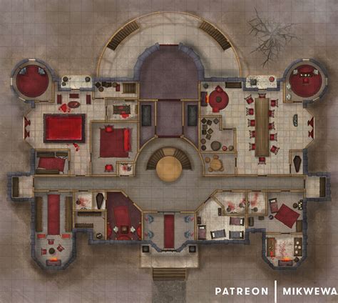 Dnd Mansion Battlemap
