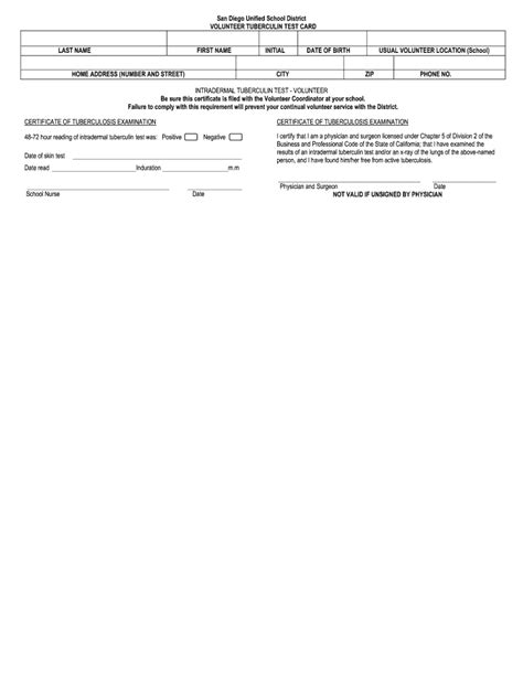 Tb Test Form Fill Out And Sign Printable Pdf Template Signnow