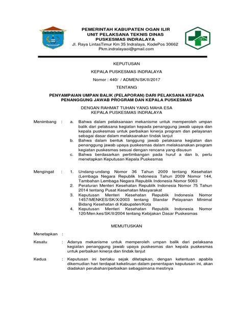 Contoh Sk Penanggung Jawab Spm Penilai  Master School