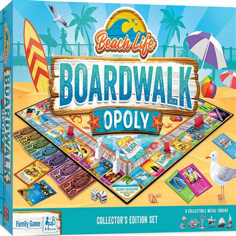 Masterpieces Opoly Board Games Boarwalk Opoly For Adults Kids