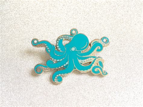 Blue Octopus Pin Enamel Pins Soft Enamel Pins Hard Enamel Pin