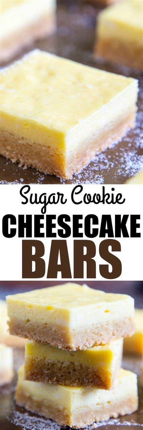Sugar Cookie Cheesecake Bars Recipe Desserts Sugar Cookie