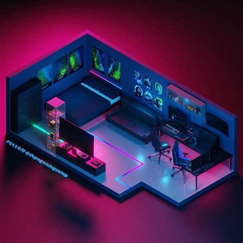 Pin On Quartos Game Room Design Bedroom Setup Video Game Rooms