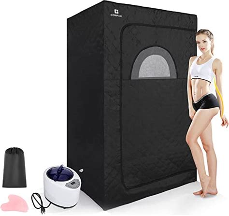 Cosvalve Portable Steam Sauna For Home Full Size Personal Steam Room Sauna Box Kit With 2 6l