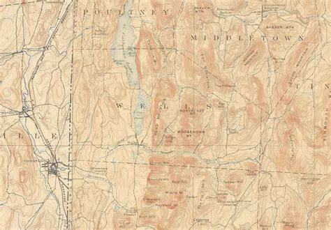Wells Vt 1897 1906 Usgs Old Topo Map Town Composite Rutland Co Old