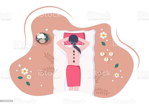 Massage Vector Illustration In Beauty Salon Body Spa Relaxation Facial Essential And Skincare