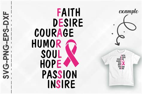 Fearless Breast Cancer Fighter Ribbon By Utenbaw TheHungryJPEG