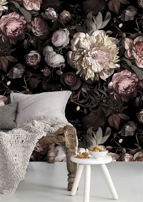Free Download Dark Floral Ii Black Saturated By Ellie Cashman Design