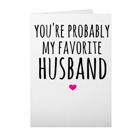 you re probably my favorite husband anniversary card cute etsy