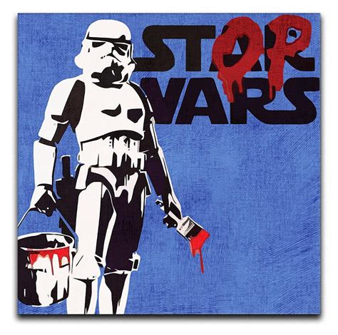 Banksy Stop Wars Star Wars Canvas Print And Poster Canvas Art Rocks