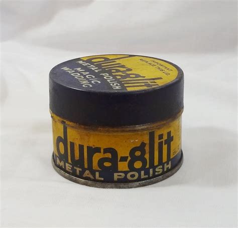 Dura Glit Metal Polish Magic Wadding Vintage Tin Empty Tins
