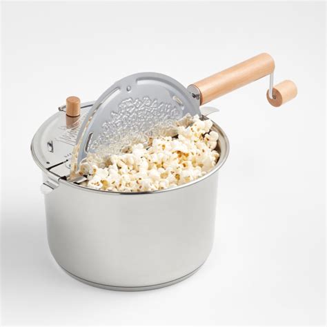 Stainless Steel 6 Qt Stovetop Popcorn Popper Reviews Crate And Barrel