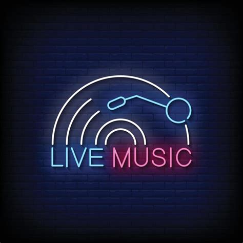 Live Music Neon Signs Style Text Vector 7356973 Vector Art At Vecteezy
