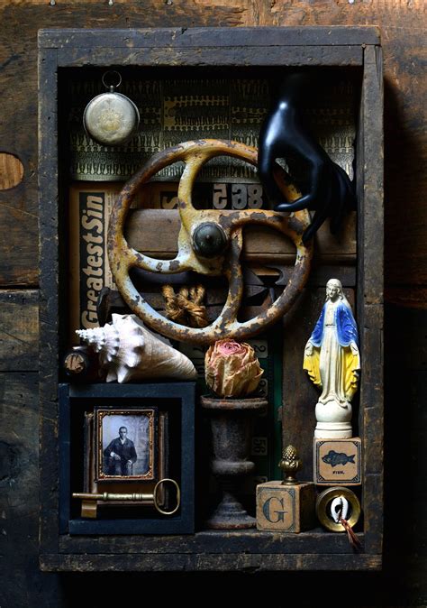 The Box Of Holding 2 Box Assemblage Found Object Assemblage Art
