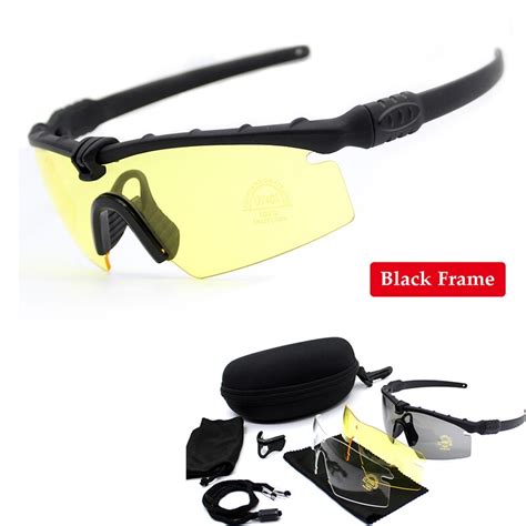 Men Hiking Camping Outdoor Uv400 Sunglasses Tactical Sport Glasses Hunting Airsoft Safety