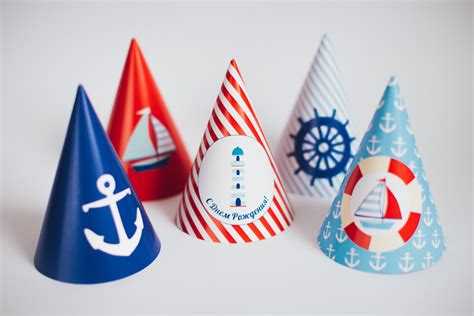 Nautical Happy Birthday Party Hats Sailor Boys Party Party