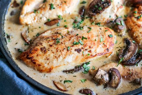 Add cream and boil until reduced to saucelike consistancy; Chicken with a Sherry Mushroom Sauce - thekittchen