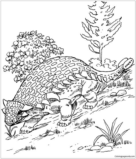 Ankylosaurus Dinosaur Coloring Page Free Printable Coloring Pages