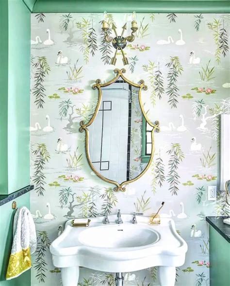 30 Stunning Bathroom Wallpaper Ideas Youll Love The Wonder Cottage