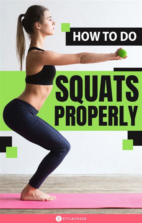 A Woman Doing Squats On A Yoga Mat With The Words How To Do Squats Properly