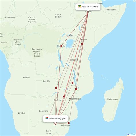 Ethiopian Airlines Routes Et Map Flight Routes