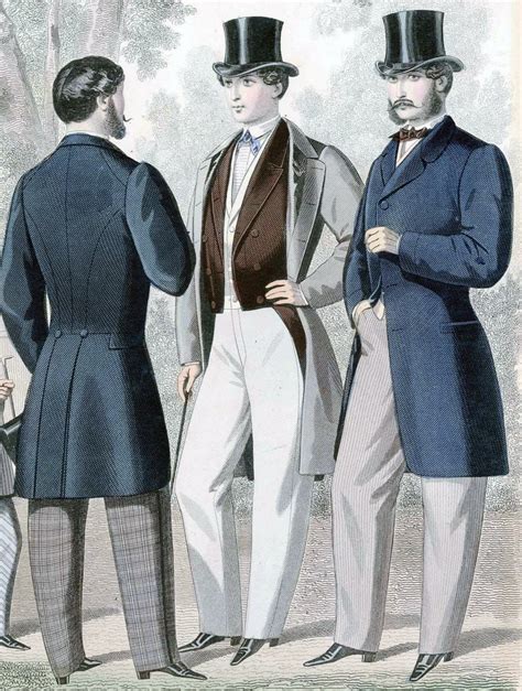 Early Victorian Black Dominates 1840s 1880s Victorian Mens Fashion Victorian Mens