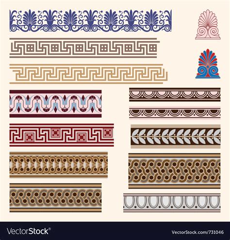 greek border ornaments royalty free vector image