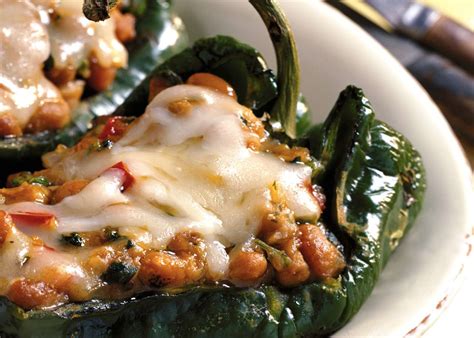 grilled stuffed chili rellenos or green bell peppers recipe