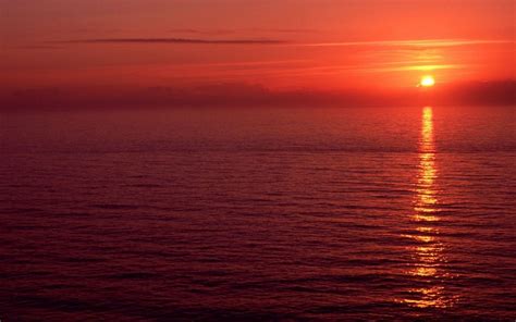 Sonnenuntergang Auf Dem Meer