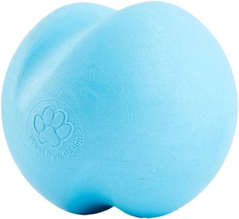 West Paw Zogoflex Jive Tough Ball Dog Toy Aqua Blue Large