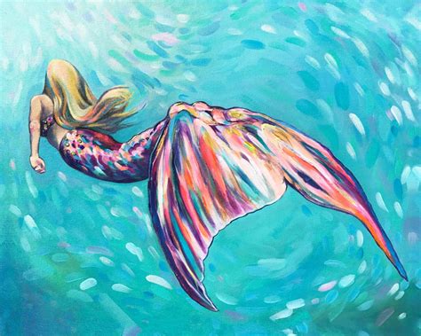 Mermaid Watercolor Paintings