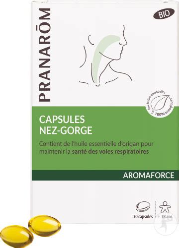 Pranarôm Aromaforce Nez Gorge 30 Capsules Newpharma