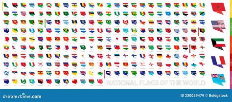National Flags Of The World Sorted By Continent In Modern Design All