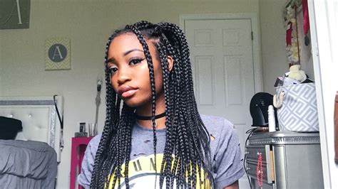These easy braided hairstyles, ideal for all hair lengths, are perfect for a hot summer day. Quick & Easy Box Braid Hairstyles - YouTube