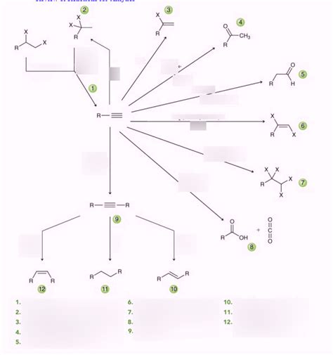 Alkyne Reactions Diagram Diagram Quizlet